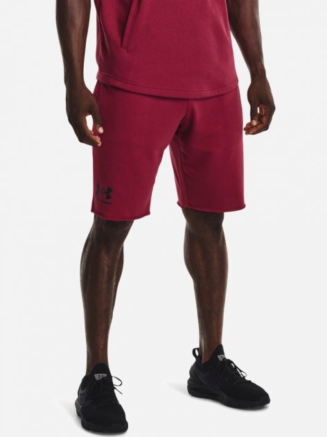 Шорти UA RIVAL TERRY SHORT 1361631-665 Under Armour Бордовий M, фото №1
