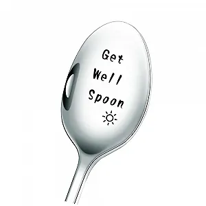 Ложка чайна з гравіюванням з нержавіючої сталі Get Well - Фото 1