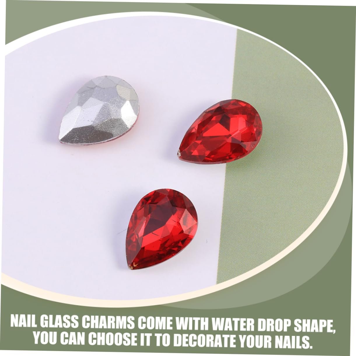 Стразы Капля Anneome 150шт Розовый, Белый и Красный, фото №2