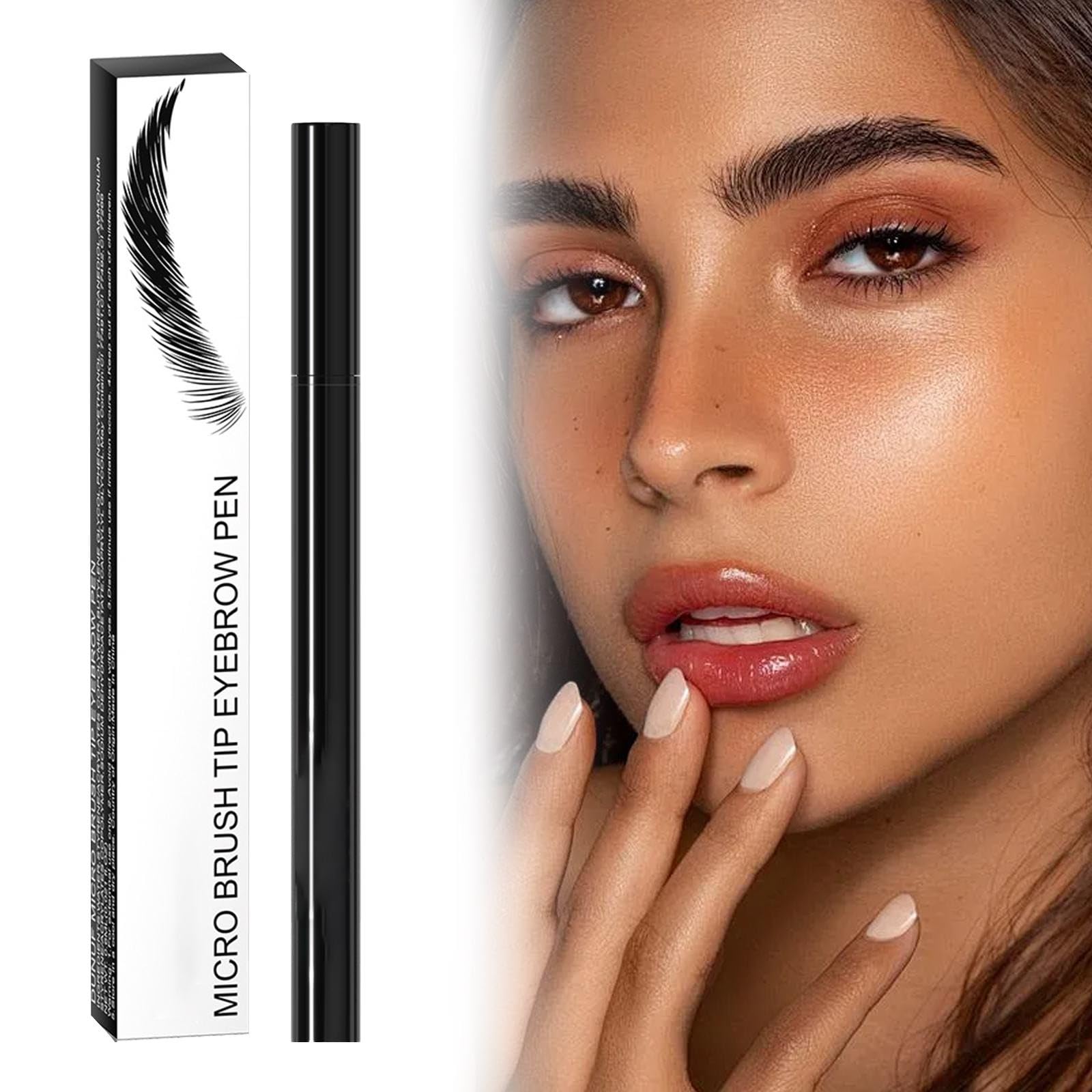 Гребінець для брів з довговічністю, стійкий до поту та швидкосохучий, створює натуральний ефект, 0.6 мл трафарет для брів (чорний, один розмір), фото №3