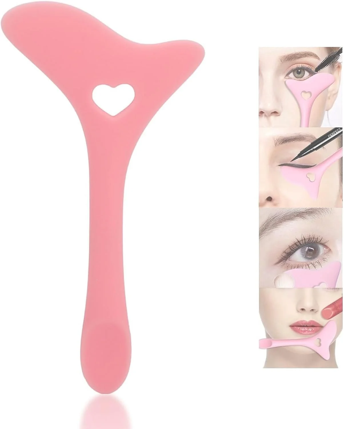 Багатофункціональний трафарет для підводки силіконовий рожевий багаторазовий, фото №1 Багатофункціональний трафарет для підводки силіконовий рожевий багаторазовий, фото №1