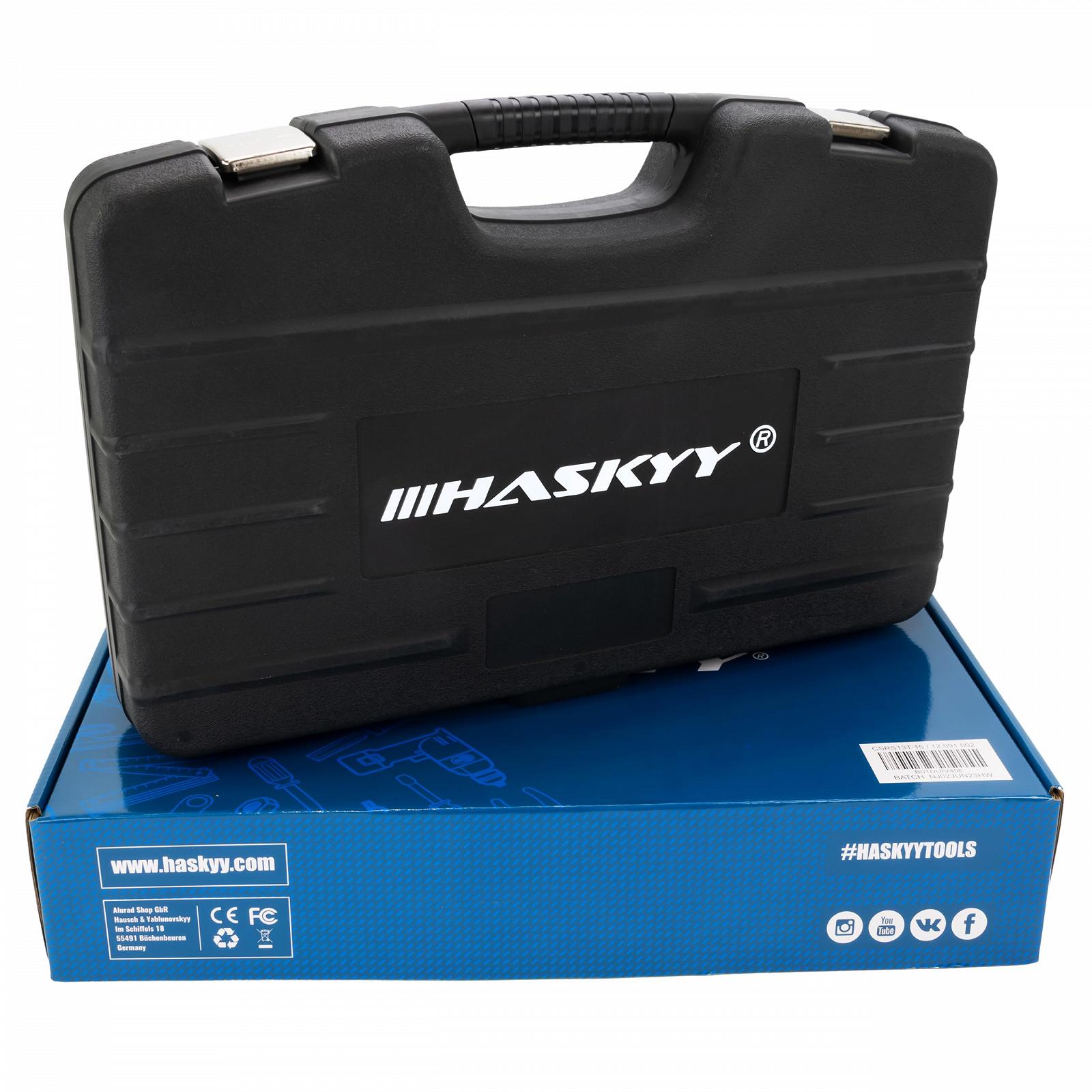 Набор гаечных ключей HASKYY 72-зубчатый 8-32 мм 13 штук в кейсе, фото №7