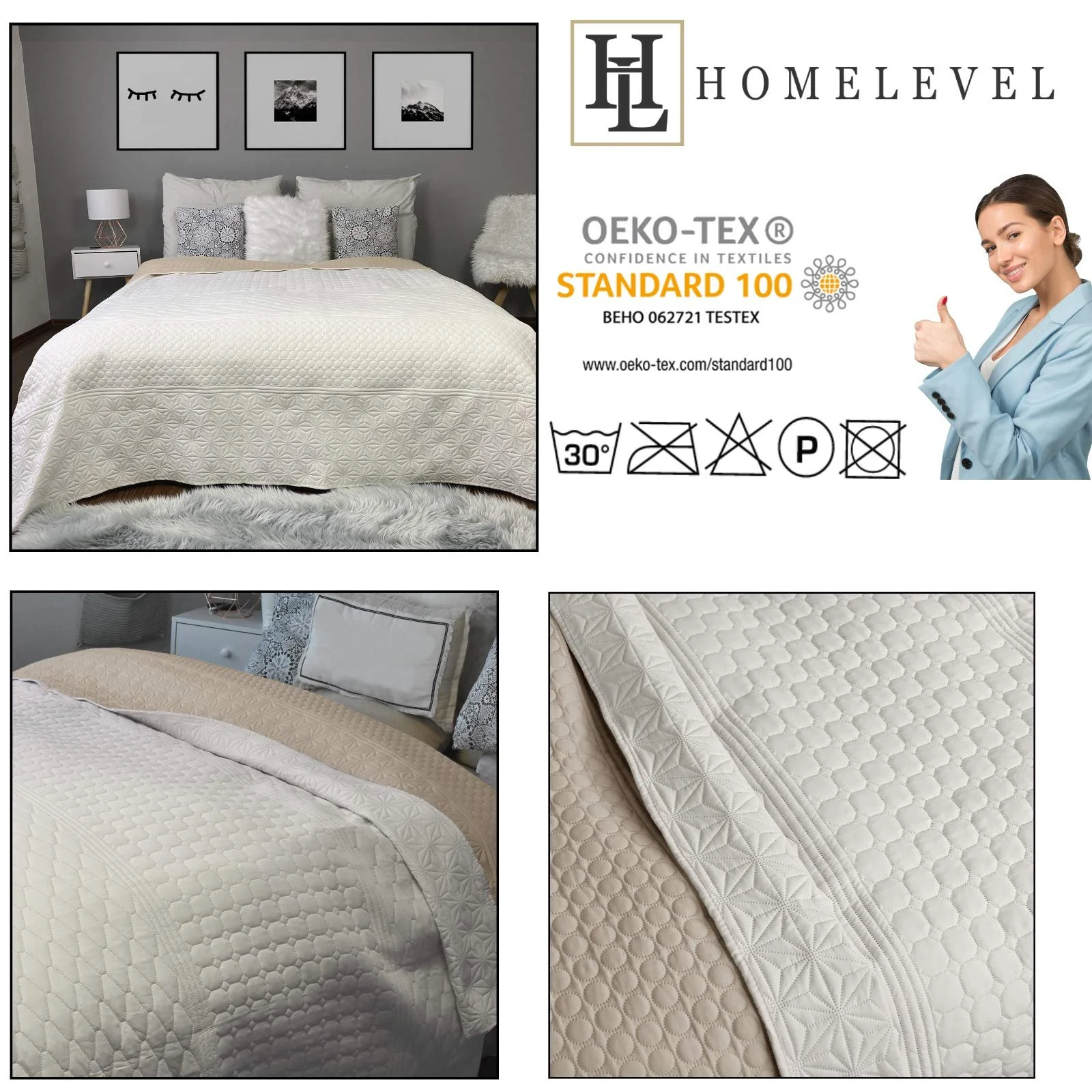 Покрывало Homelevel 240 см x 220 см и 220 см x 200 см, фото №7