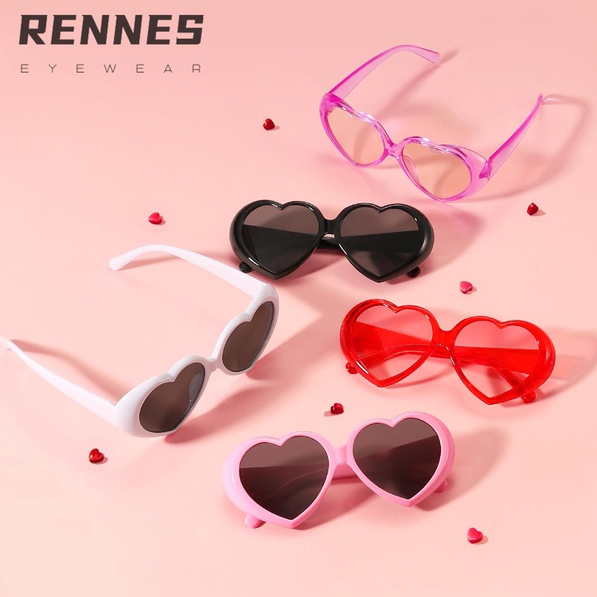 Окуляри Прозорі У формі серця Qinqilanqi-S для чоловіків і жінок, велика оправа, модні, фото №4