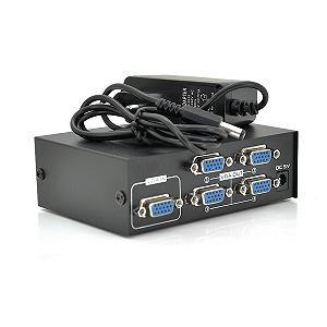 Активний сплитер сигнала VGA KV-FJ2504S 150MHz 4 Порт DC5V 2A - Фото 1