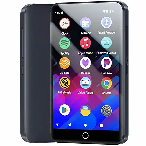 MP3 плеєр Spotify з WiFi та Bluetooth 160GB, 4-дюймовий сенсорний екран, Android 13, сумісний з Audible, FM-радіо, Amazon Music, Deezer, Pandora, Play Store - Фото 1