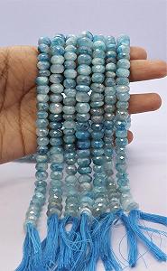 Бусины Лунный Камень Rondella ограненные 8-9 мм нить 33 см Голубой synthetic.ua - Фото 1