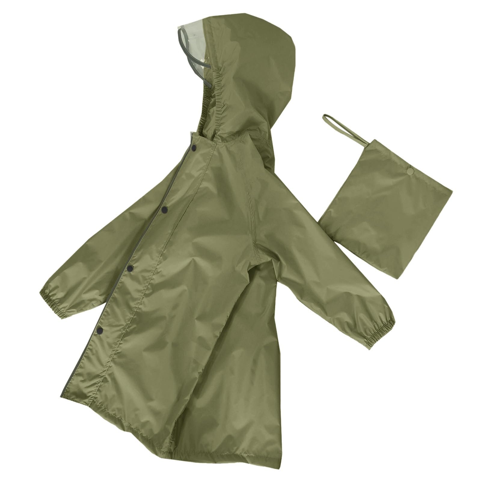 Дитячий Дощовик для Хлопчиків Дівчаток Однотонний Довгий, фото №2