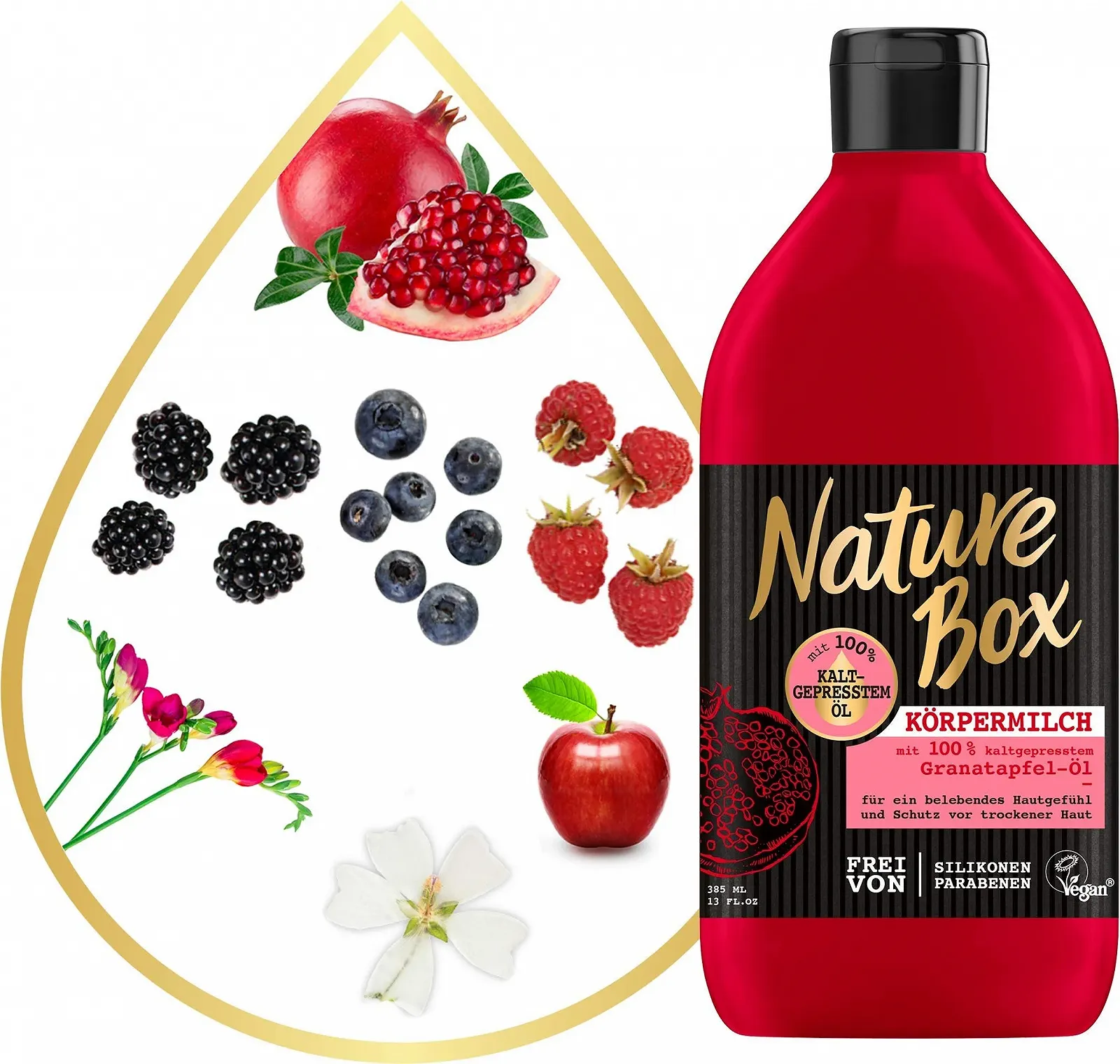 Лосьйон для тіла Nature Box Pomegranate Oil 385 мл, фото №3 Лосьйон для тіла Nature Box Pomegranate Oil 385 мл, фото №3
