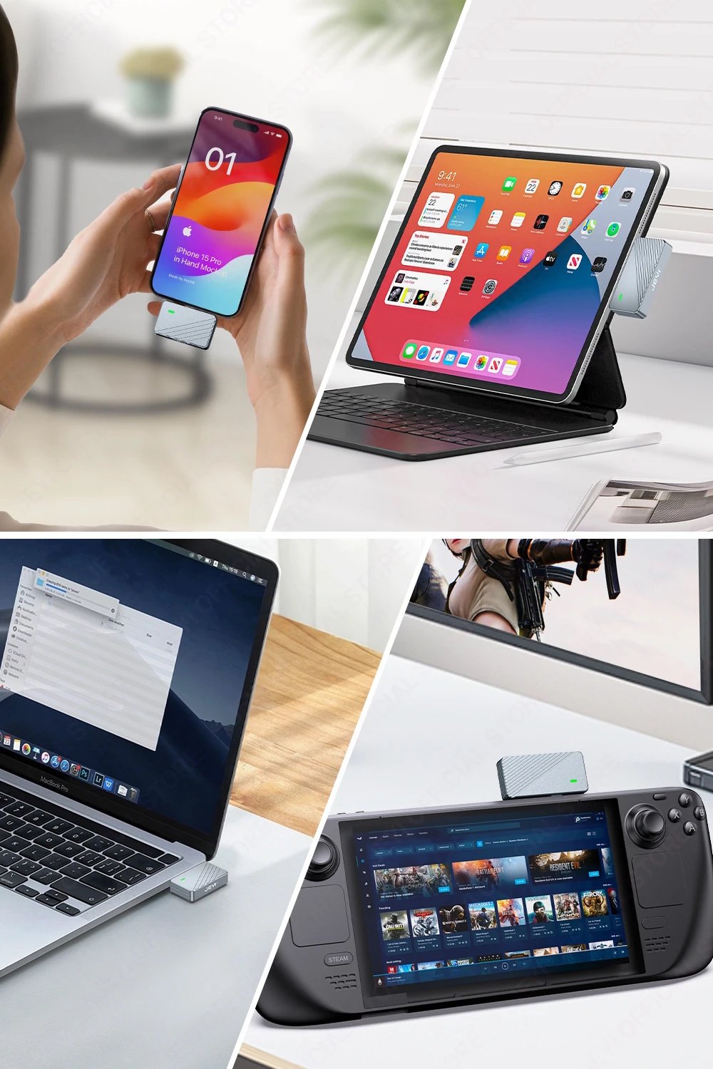 Зовнішній адаптер JEYI 2230L M.2 NVMe 2230 PCIe SSD to USB 3.2 Gray, фото №14