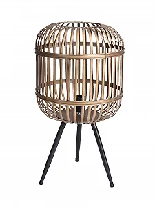 Настольная лампа Palazzo Industrial Bird Cage металлическая бежевая - Фото 1