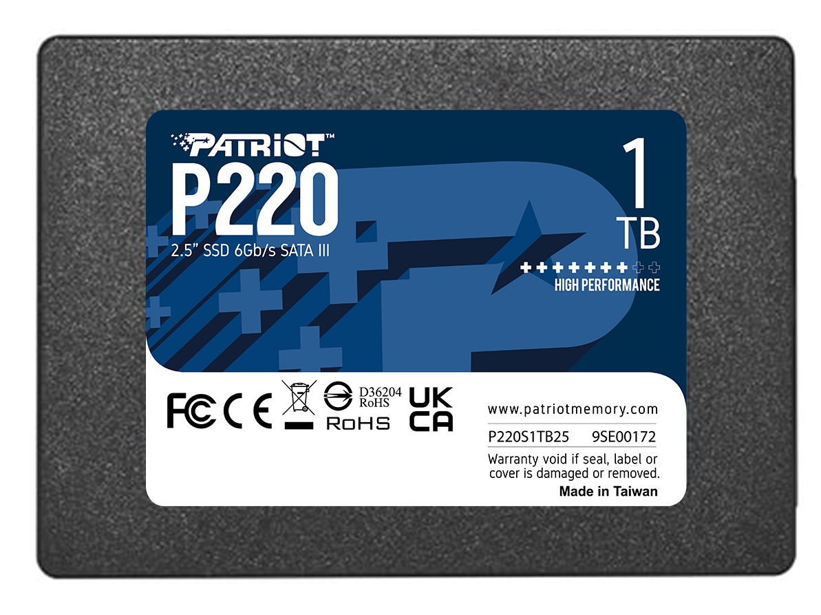 Накопітер SSD 1TB Patriot P220 2.5" SATAIII TLC P220S1TB25, фото №1