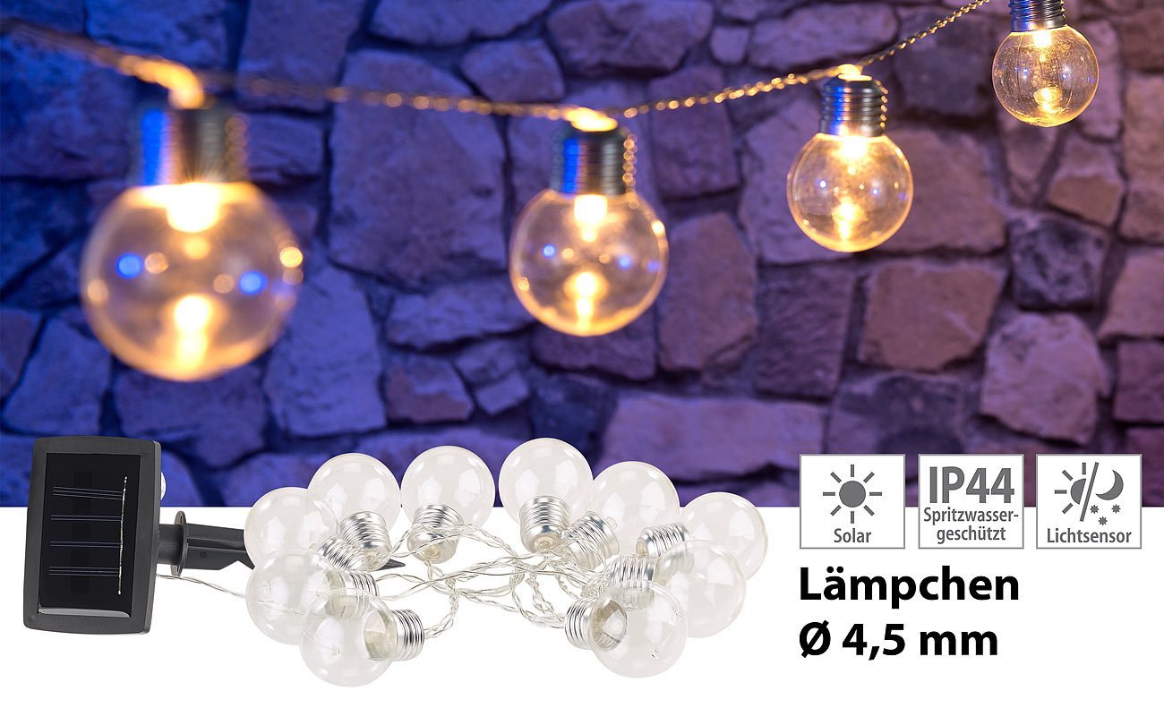Гірлянда Lunartec, сонячна, світлодіодна, 10 ламп, 1.8 метри, IP44, фото №3
