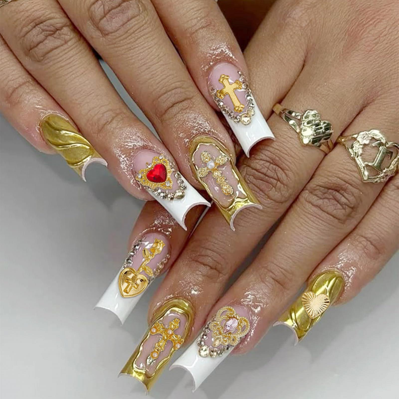 NICENEEDED 1золоті хрестики, троянди, серця, 3D, фото №5