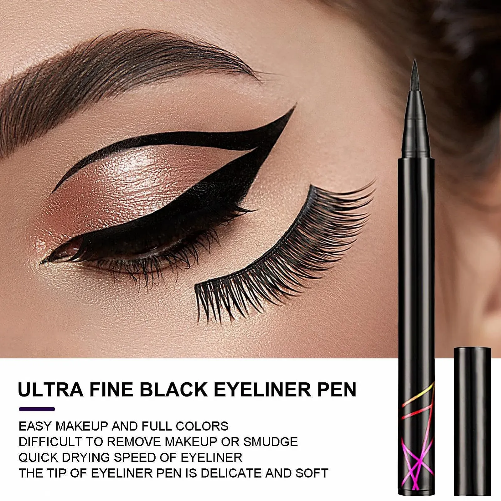 Рідка Підводка Zorq, високопігментована, екстратонка, водостійка, стійка, стійка до поту, фото №3