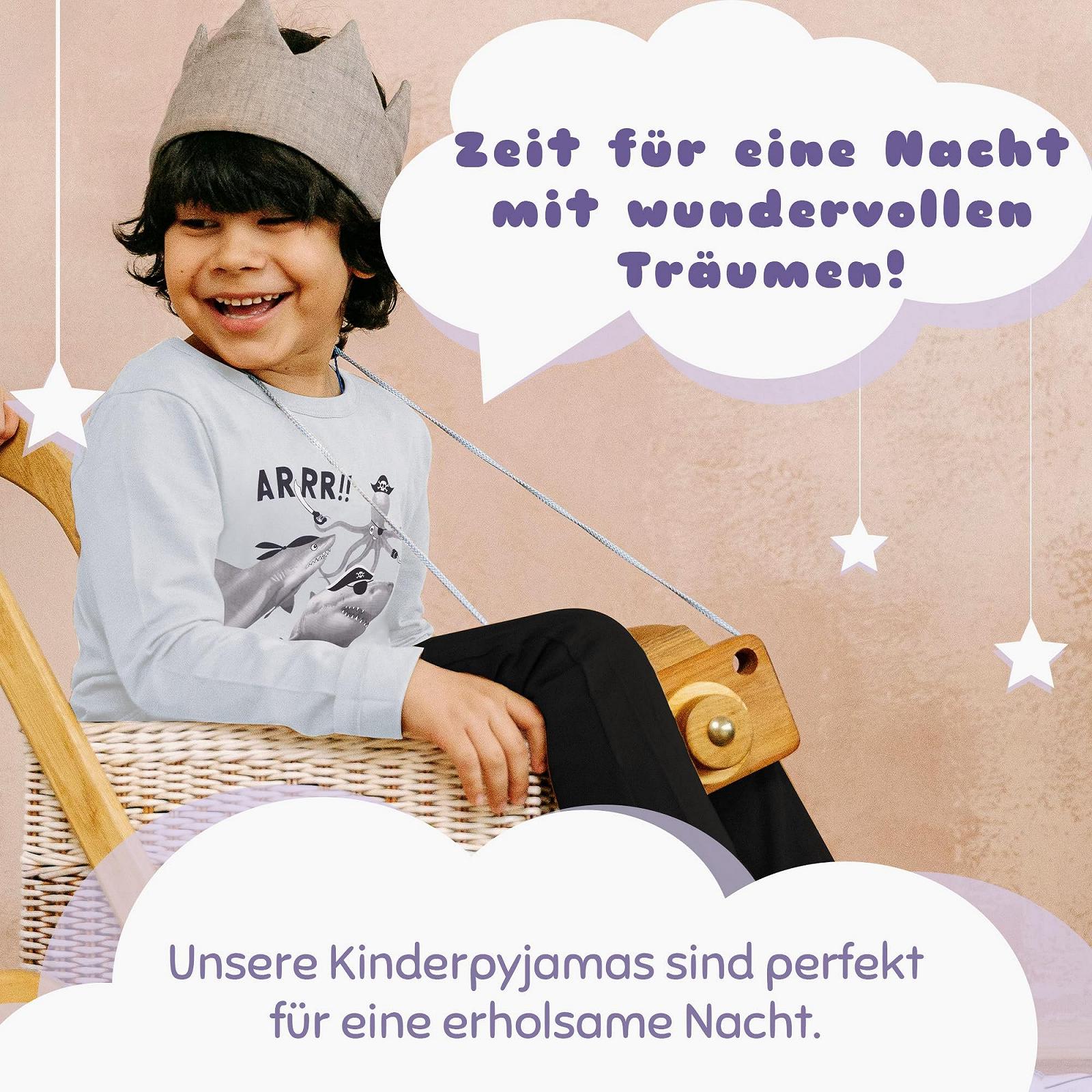 Піжама Amantes Textiles Дитяча для хлопчиків Shark Pirates Arrr!, фото №2