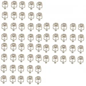 Подвески для ногтей Череп FRCOLOR 60 шт. Хэллоуин 3D из сплава - Фото 1