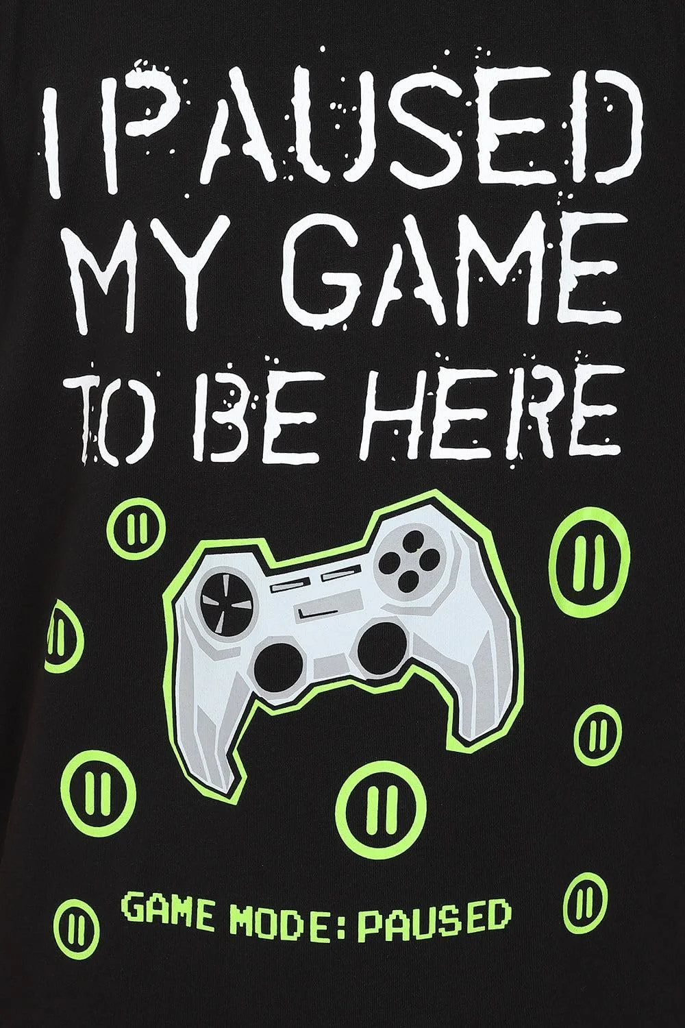 Коротка піжама I Paused My Game to Be Here Чорний, фото №4