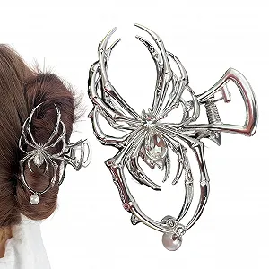 Купить Заколка для волос Паук Металл Хэллоуин Заколка для волос - Захват для волос в готическом стиле для девочек - Заколка для волос с сильным удержанием для свиданий, деловых поездок, бассейна - Фото 1 Заколка для волос Паук Металл Хэллоуин Заколка для волос - Захват для волос в готическом стиле для девочек - Заколка для волос с сильным удержанием для свиданий, деловых поездок, бассейна - Фото 1