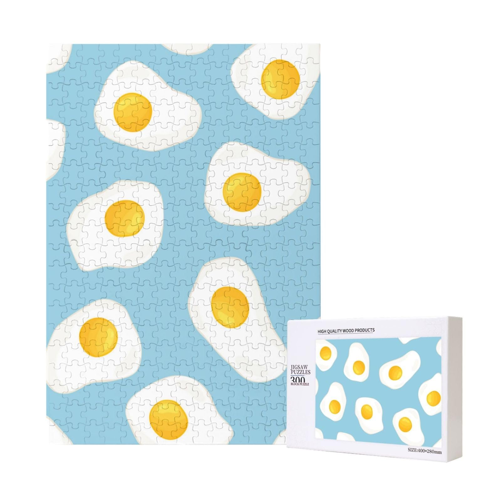 Пазл Spiegeleier Seamless Pattern 300 елементів 28 x 40 см Дерев'яний, фото №1 Пазл Spiegeleier Seamless Pattern 300 елементів 28 x 40 см Дерев'яний, фото №1