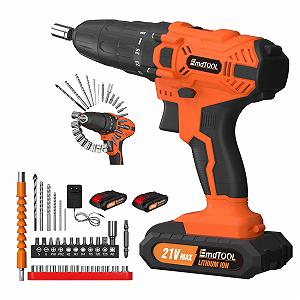 Аккумуляторный дрель-шуруповерт HSHa 21V Mini Akkuschrauber 25+1 45 Нм Оранжевый - Фото 1