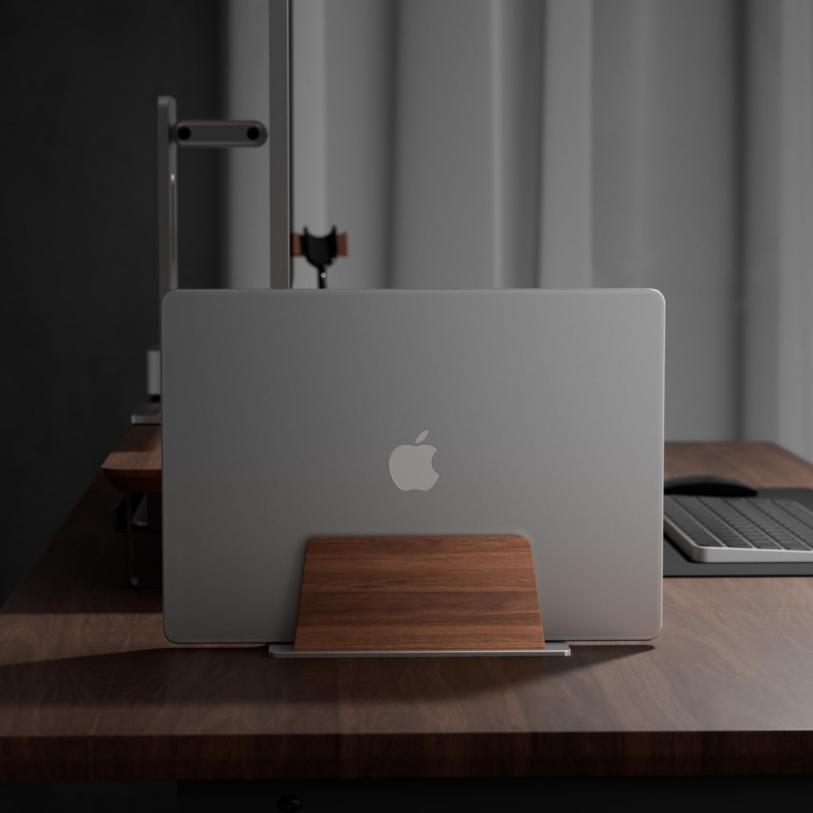 Подставка для ноутбука Muso Wood Vertical, алюминий и дерево орех, регулируемая, для MacBook Pro/Air, iPad, Samsung, планшетов, ноутбуков, фото №8 Подставка для ноутбука Muso Wood Vertical, алюминий и дерево орех, регулируемая, для MacBook Pro/Air, iPad, Samsung, планшетов, ноутбуков, фото №8