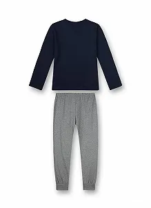 Пижама Sanetta Длинная для мальчиков, синяя synthetic.ua - Фото 1