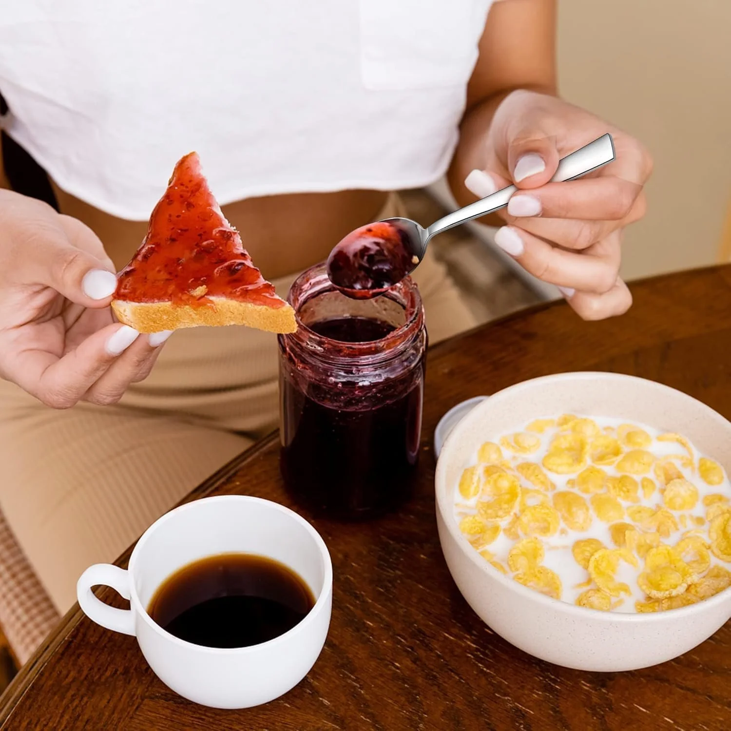 Набір 6 шт, Ложки для кави з нержавіючої сталі, фото №3