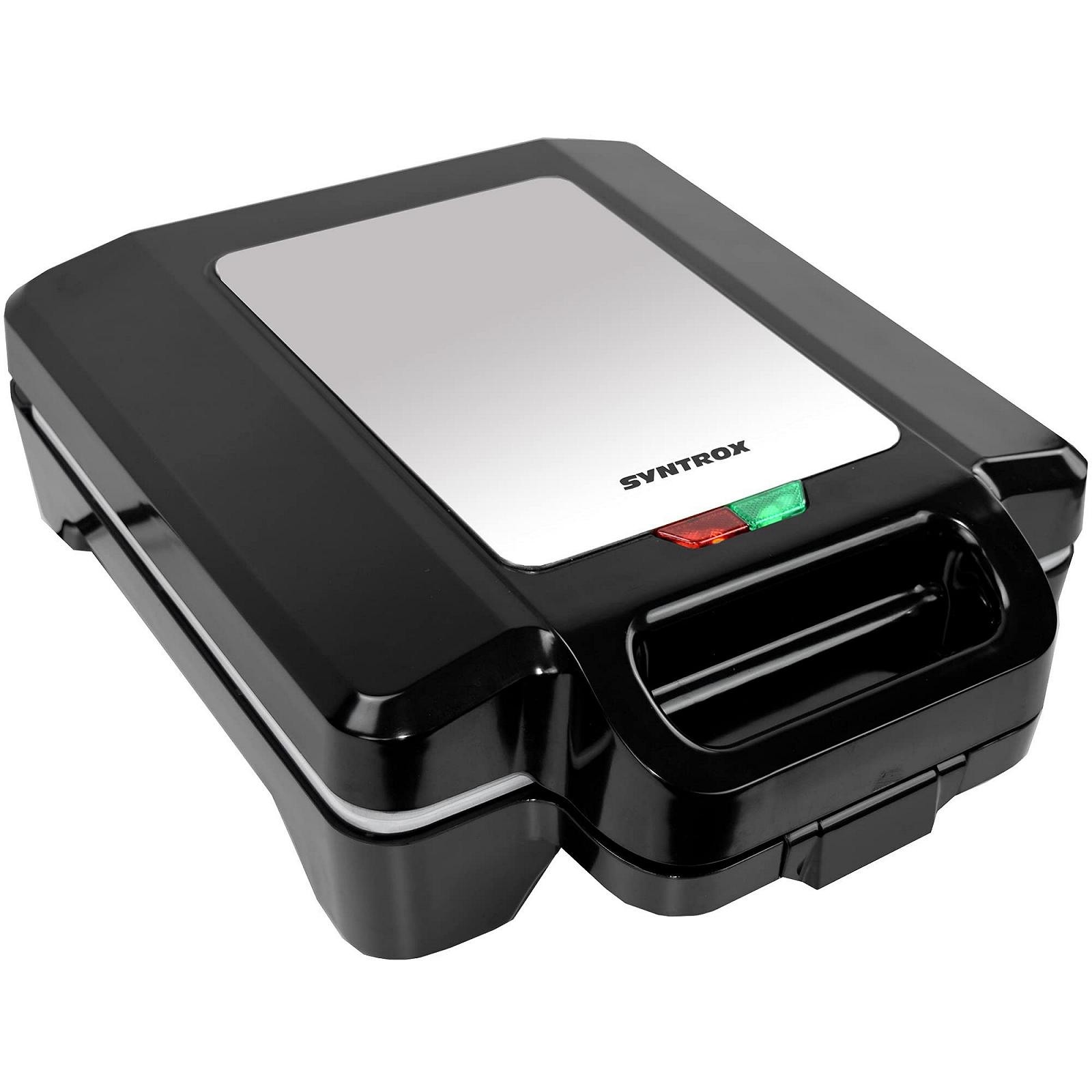 Вафельница Syntrox Germany XLC 1600 Вт для 4 бельгийских вафель, керамическое покрытие, черный/нержавеющая сталь, фото №9
