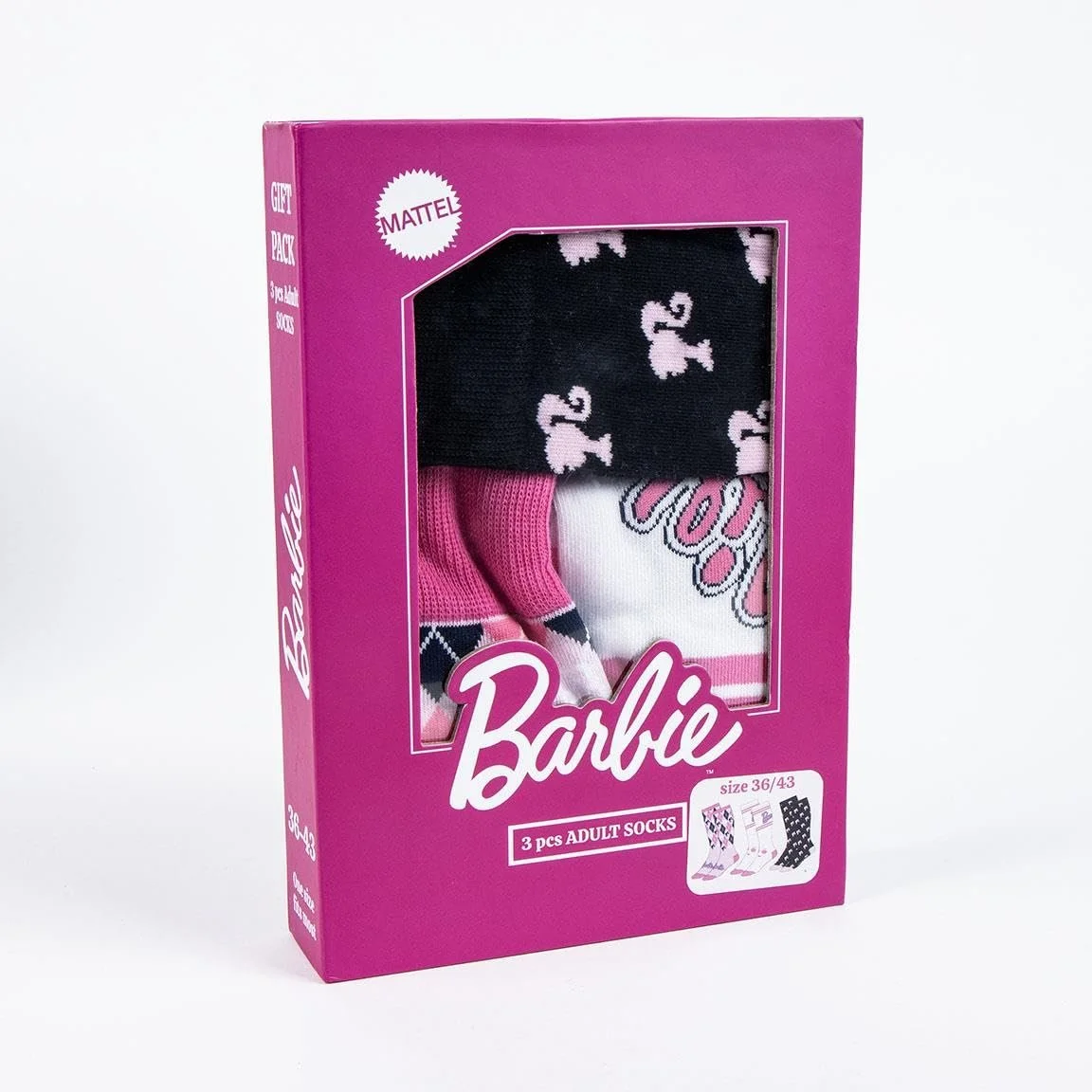 Жіночі шкарпетки Barbie, розмір 36-43, 3 пари, подарункова упаковка, фото №6