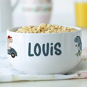 Тарелка GRAZDesign Dino для хлопьев, детская, керамическая synthetic.ua - Фото 1