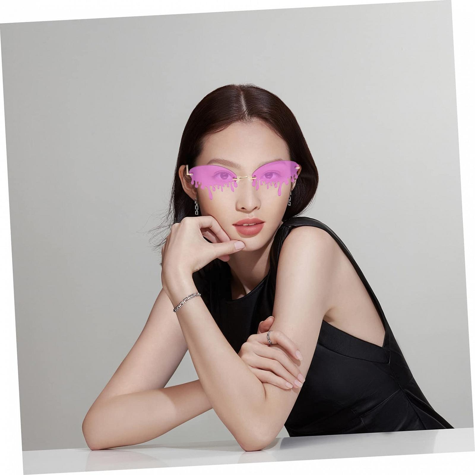 Очки PACKOVE Без оправы Сердцевидные Розовый Фиолетовый, фото №9