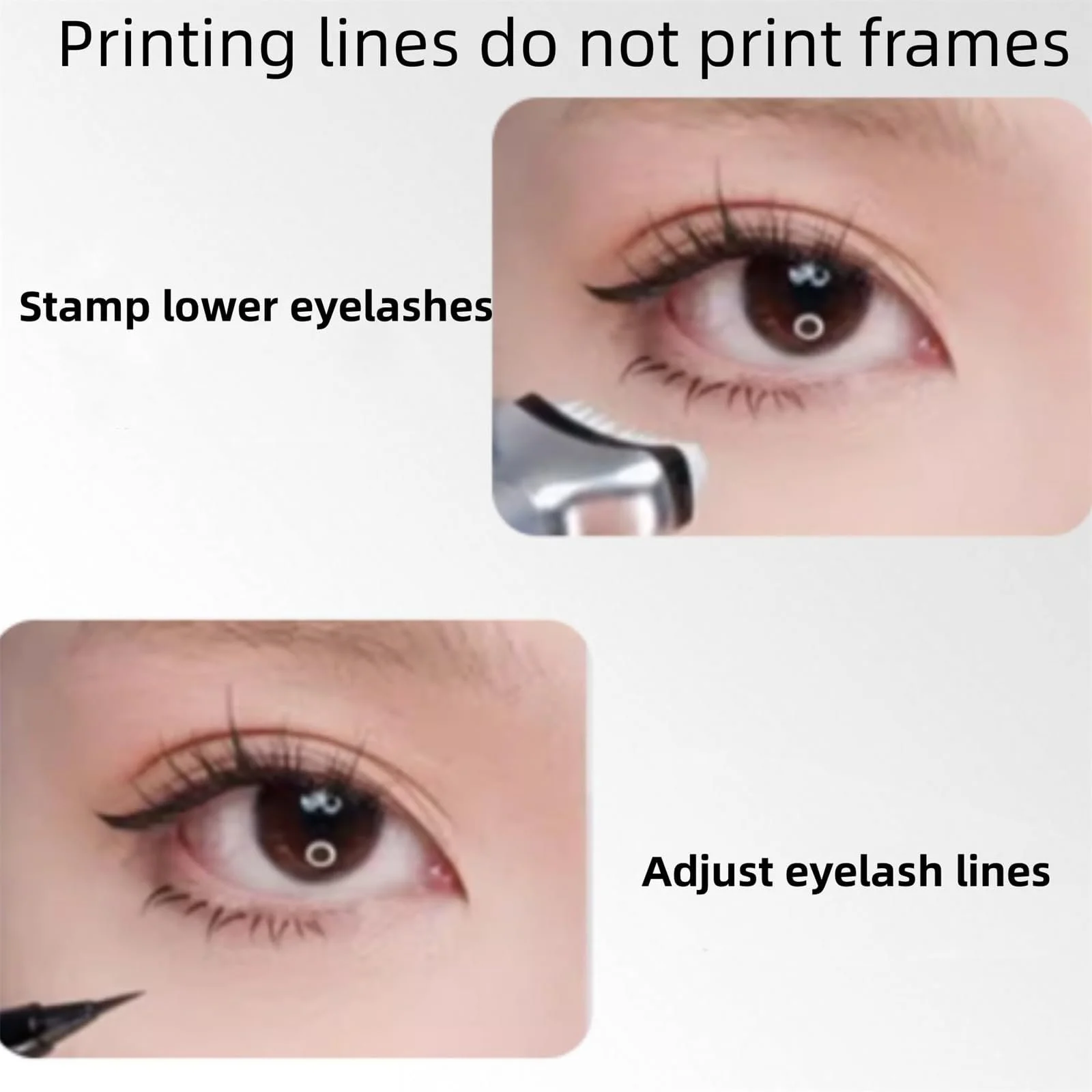 Штамп для нижніх вій 2-в-1 , Силіконовий багаторазовий Чорний, фото №6