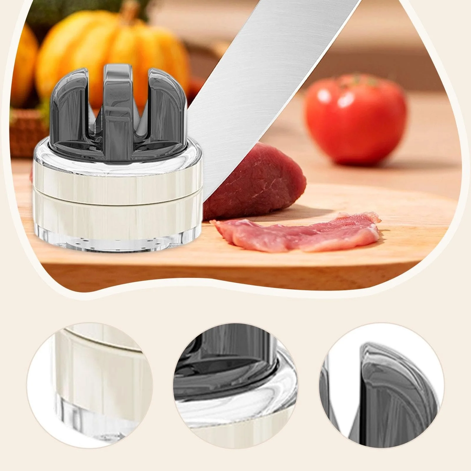 Ручная точилка для ножей на присоске 5,8 x 5,8 см Черная, фото №6 Ручная точилка для ножей на присоске 5,8 x 5,8 см Черная, фото №6