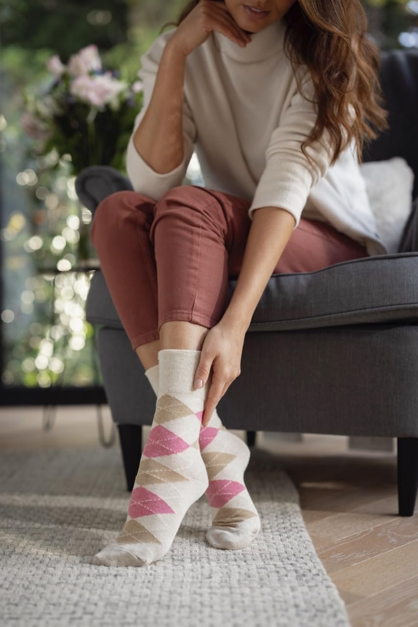 Носки Argyle Gentle Grip Женские 3 пары Хлопок Argyle Черный, фото №3