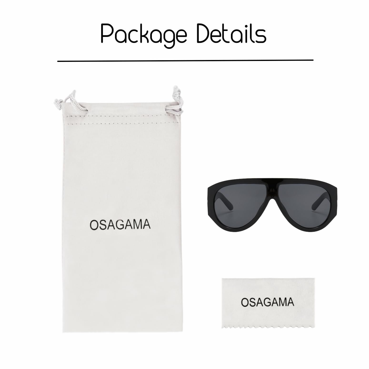 Вінтажні великі сонцезахисні окуляри OSAGAMA Овальні окуляри-пілоти Великі, фото №5