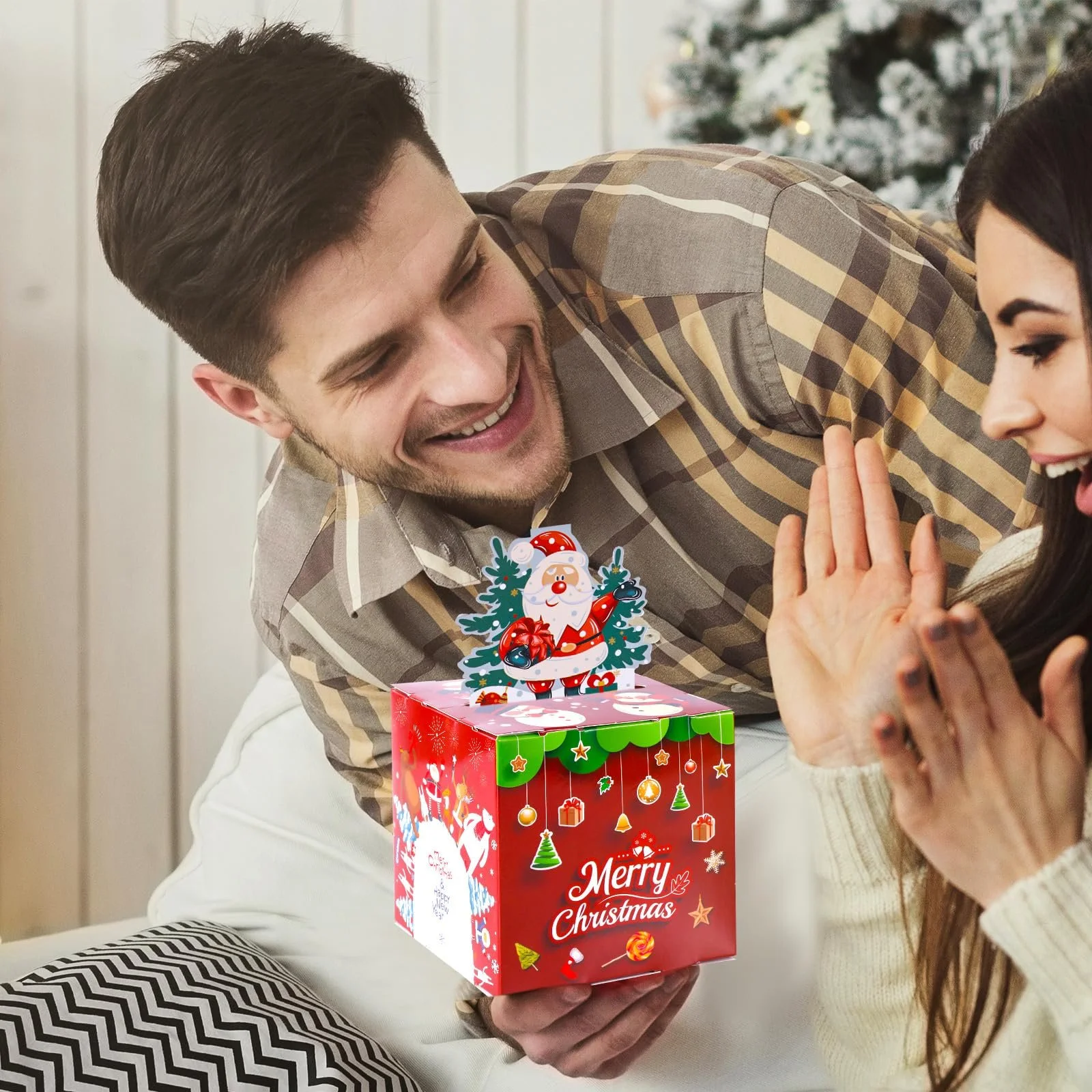 Скарбничка Merry Christmas з висувним механізмом та карткою Санти, фото №7