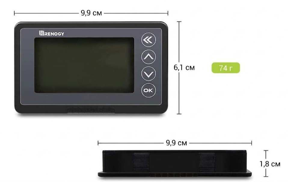 Монітор ємності акумулятора Renogy TF03K 500A / 10 - 120V Чорний, фото №3 Монітор ємності акумулятора Renogy TF03K 500A / 10 - 120V Чорний, фото №3