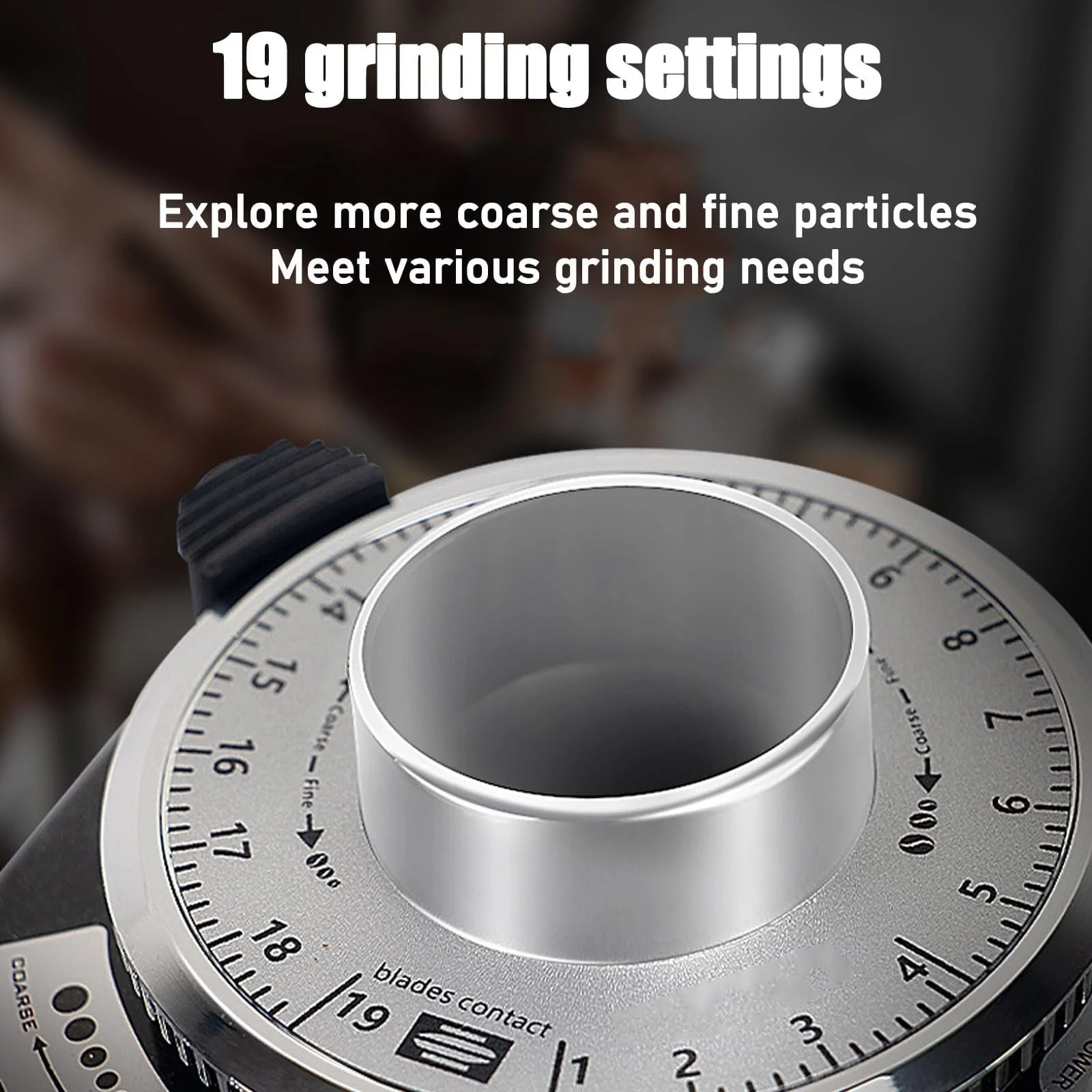 Кофемолка полуавтоматическая Professional 60 mm с 0.5 L/1 L, 3 режима, 19 настроек помола, для кафе, ресторанов и офиса, фото №4