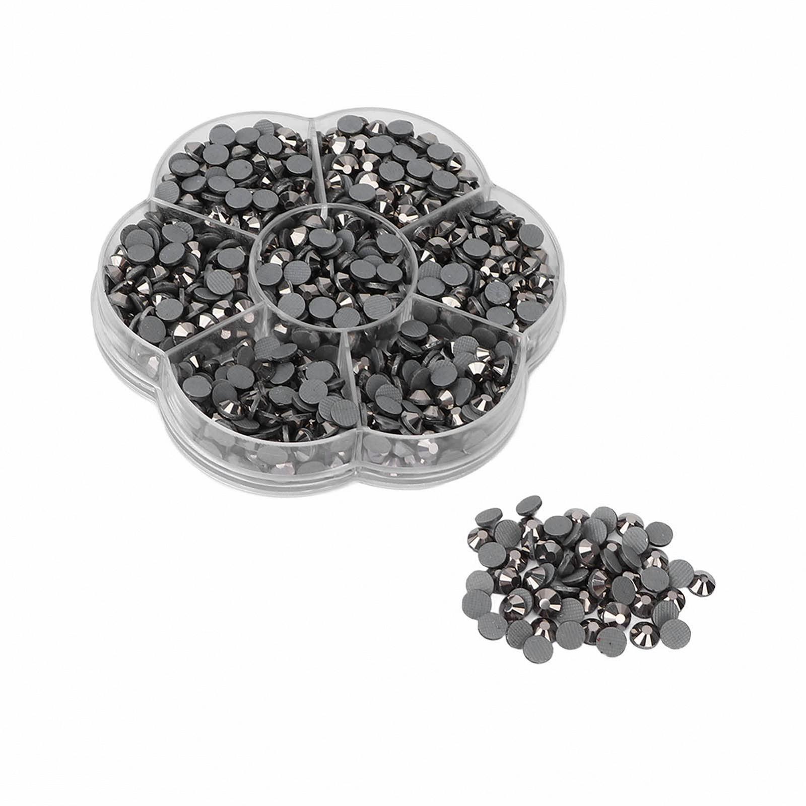 Стразы Emoshayoga Стеклянные, 1000 шт, для дизайна ногтей, прозрачные, серые JM201, фото №4