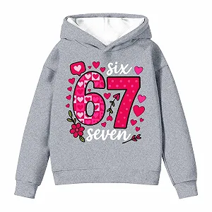 Худи Six Seven 67 Meme для мальчиков, Толстовка с длинными рукавами и капюшоном, Удобные свитшоты с 67 узорами, Preppy Streetwear, Повседневная куртка для девочек и мальчиков - Фото 1