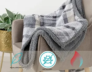 Покривало Флісова Baroni Home М'яка Сіра 130 x 160 см synthetic.ua - Фото 1