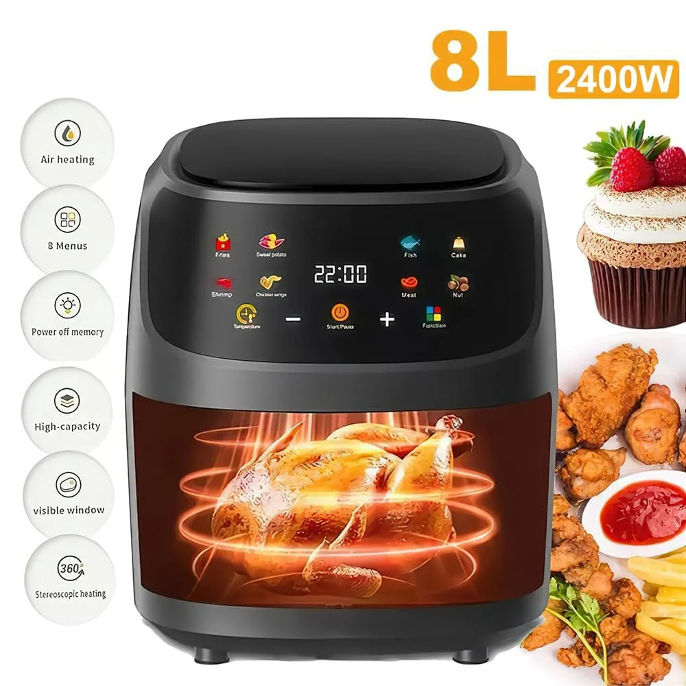 Мультипіч 8L 2400W з оглядовим вікном Black, фото №6 Мультипіч 8L 2400W з оглядовим вікном Black, фото №6