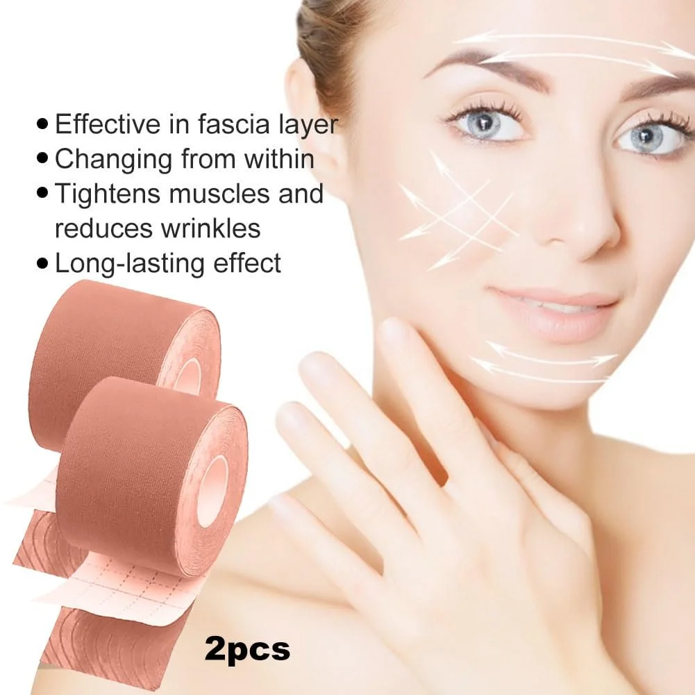 Лента для подтяжки лица 2 шт Бренд не указан 2.5 см x 5 м Бежевый, фото №5