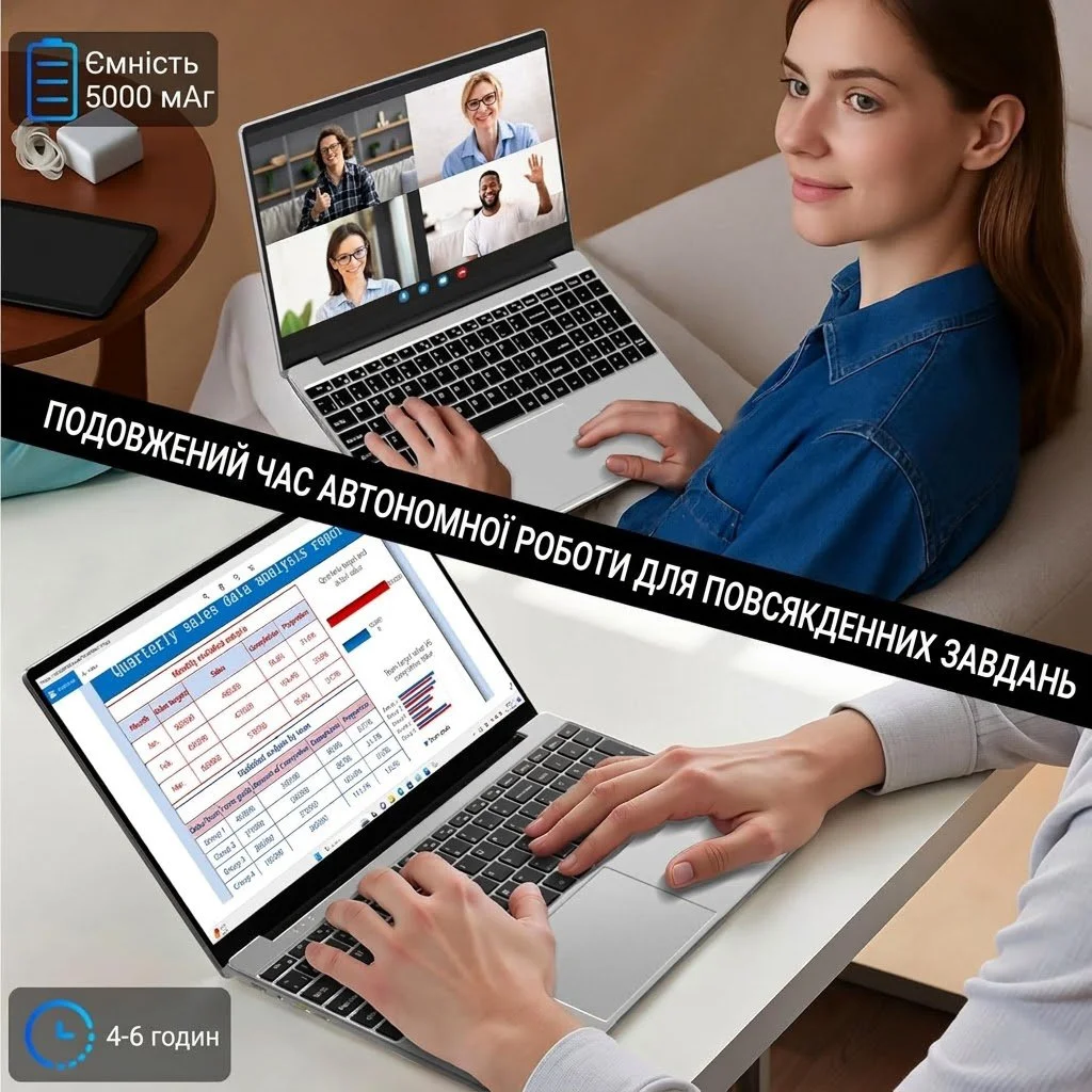 Ноутбук 15.6" SADSYMB (XU-133E) Intel N95 RAM 16GB SSD 512GB Windows 11 (UKR), фото №7