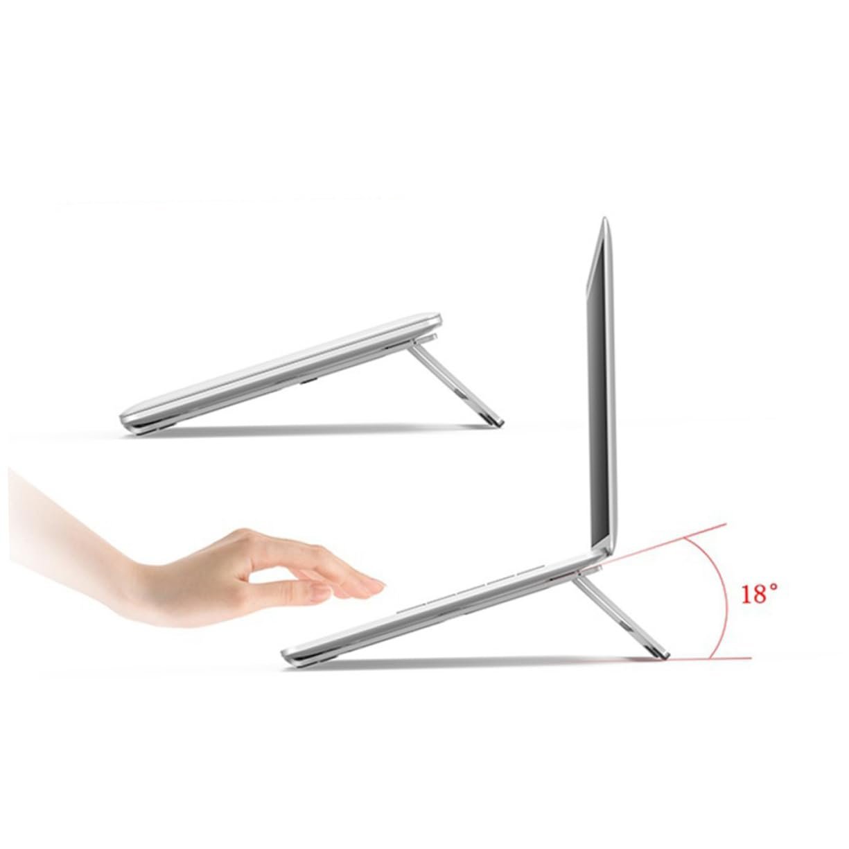 Підставка для ноутбука складана з алюмінієвого сплаву вентильована портативна для використання в офісі вдома або в дорозі, фото №5 Підставка для ноутбука складана з алюмінієвого сплаву вентильована портативна для використання в офісі вдома або в дорозі, фото №5