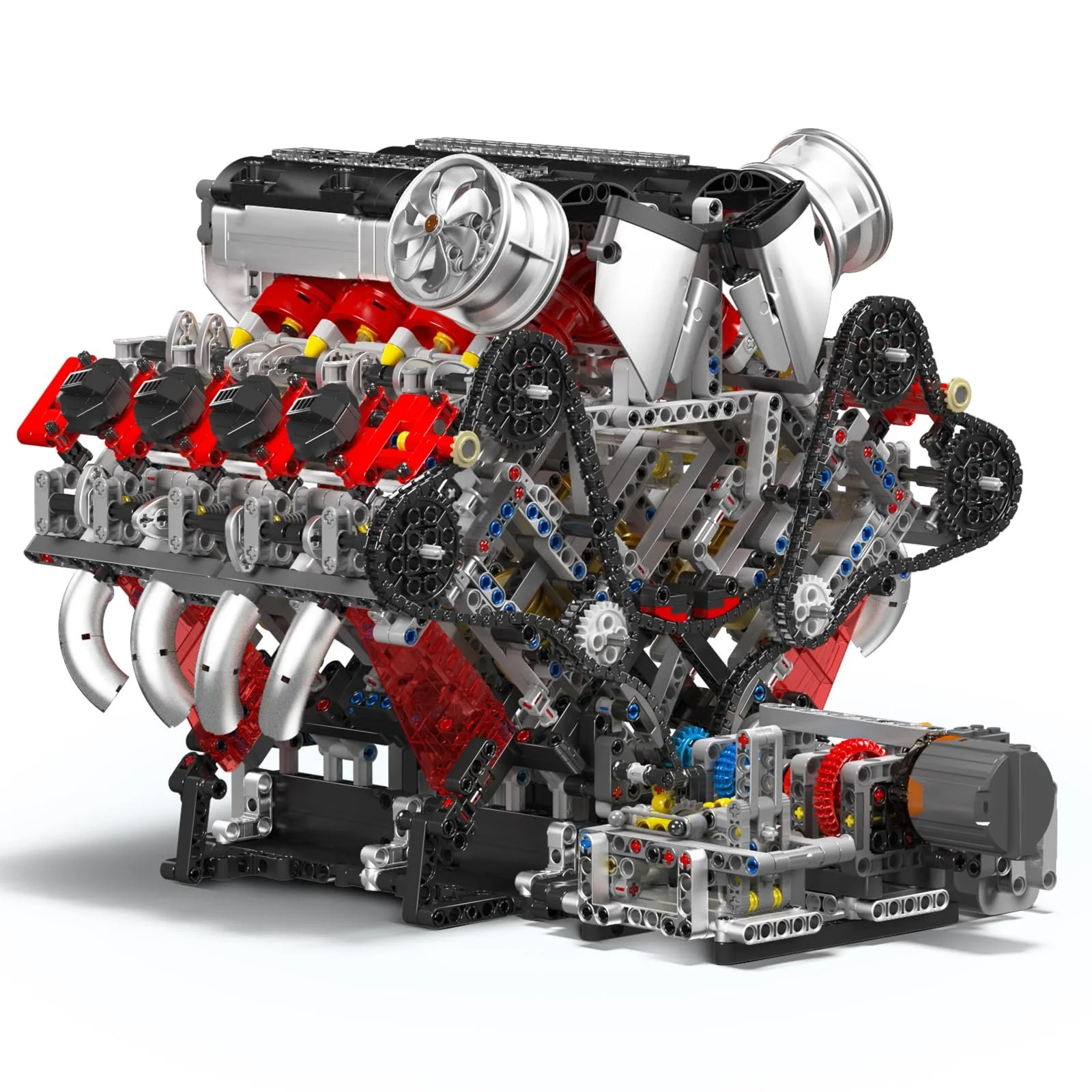 Конструктор Mould King Technic Двигатель F488 V8 10130 2718 деталей, фото №5