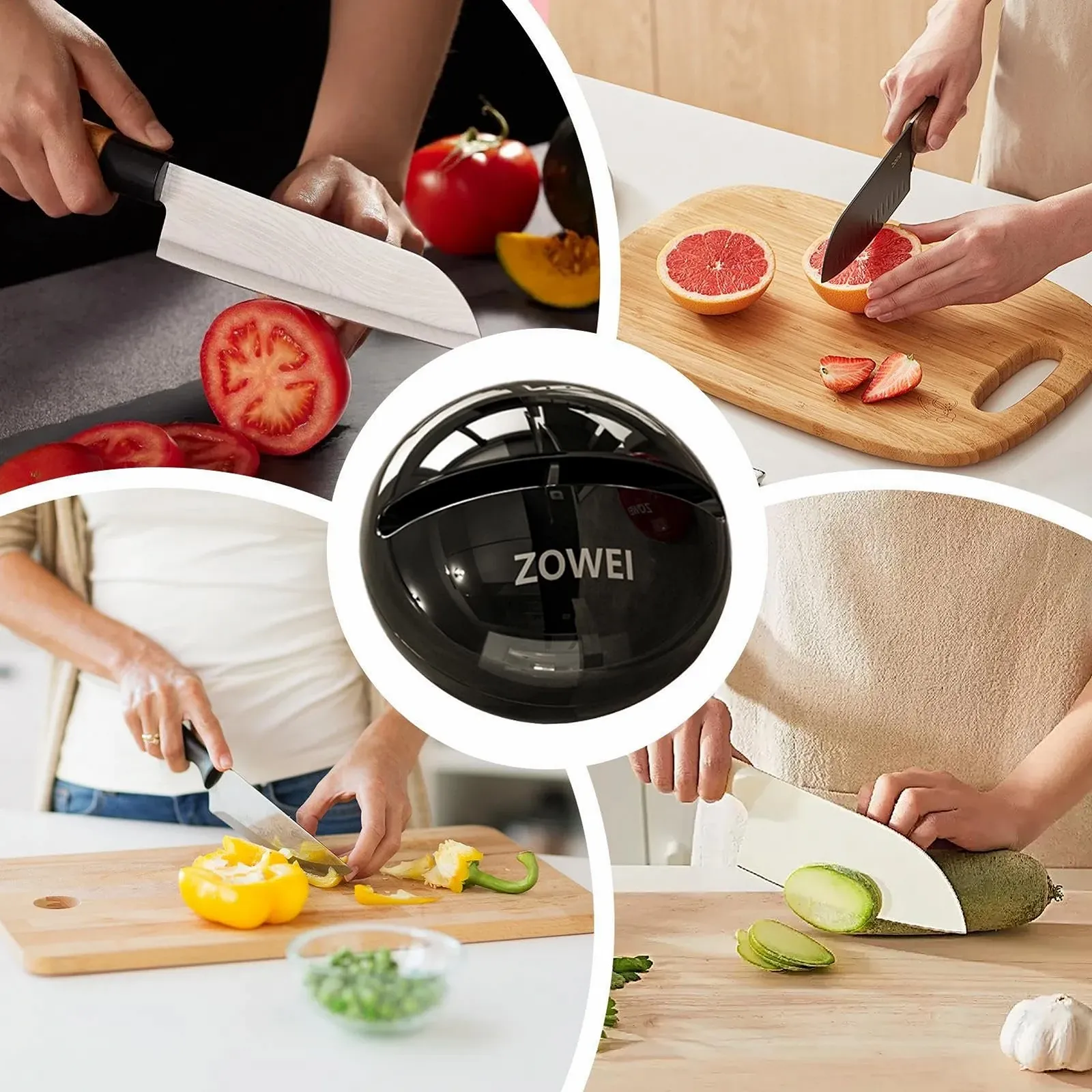 Точило для кухонних ножів та ножиць ручна нековзна з основою на присосці, фото №4