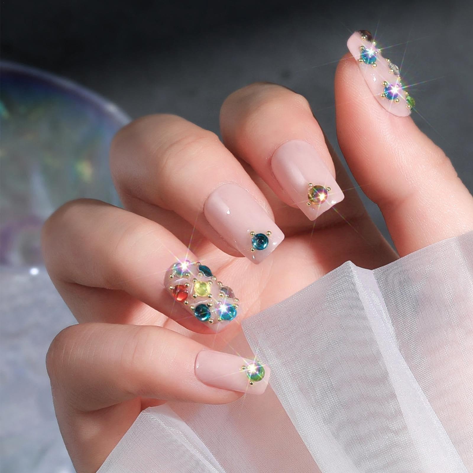 Стрази для нігтів, блискучі перлини, фото №4