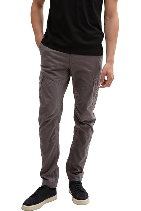 Штани Denim Men's Regular Tapered Cargo Pants 1042559-11587 Tom Tailor Темно-сірий M, фото №1